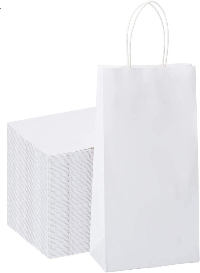 Aakriti Craft Paper Bags, Rakhi Gift Bags with Handles, Small Craft Shopping Bags in Bulk for Boutiques, Small Business, Retail Stores, Gifts & Merchandise (WHITE-50PCS, MEDIUM-9.75" x 4" x 12.5") - Image 1